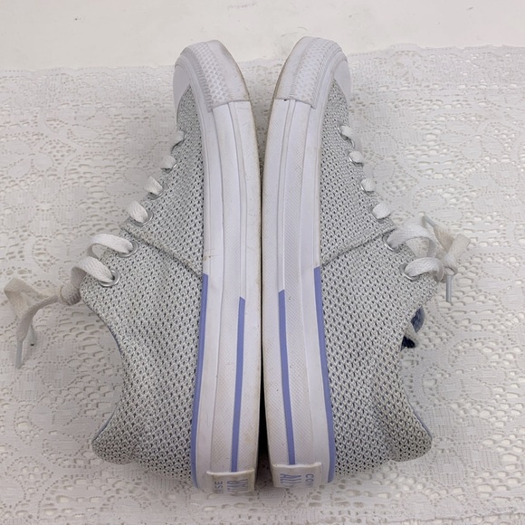 Converse All Star Low Profile Sneakers Size 8 Light gray White Lace up EUC - Picture 11 of 14